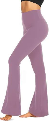 Miniatura 71 de TNNZEET Leggings acampanados negros para mujer, pantalones de yoga cruzados con bolsillos, corte de bota, leggings acampanados