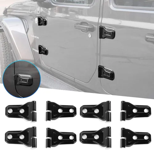 Miniatura 12 de CheroCar Cubiertas de bisagra de puerta para Jeep JK, protector para Jeep Wranlger Unlimited Rubicon Sahara accesorios deportivos 2007-2018 JK JKU 8