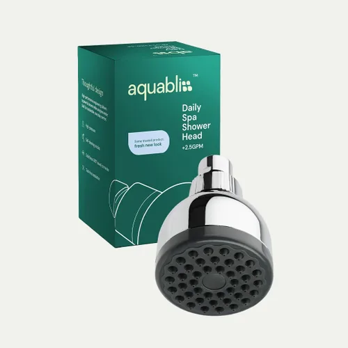 Miniatura 2 de AquaBliss Filtro de ducha revitalizante SF100 + 1 cartucho SFC100 adicional y cabezal de ducha de alta presión TurboSpa de 3 pulgadas, cromado