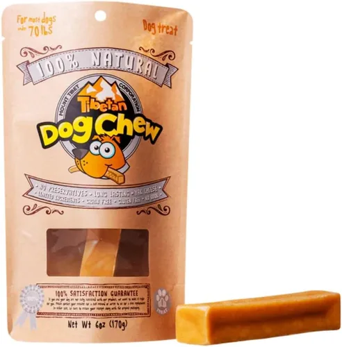 Tibetan Dog Chew Palitos de queso Yak: golosinas naturales hechas a mano para perros extra grandes, duraderas y fáciles de digerir sin aditivos,