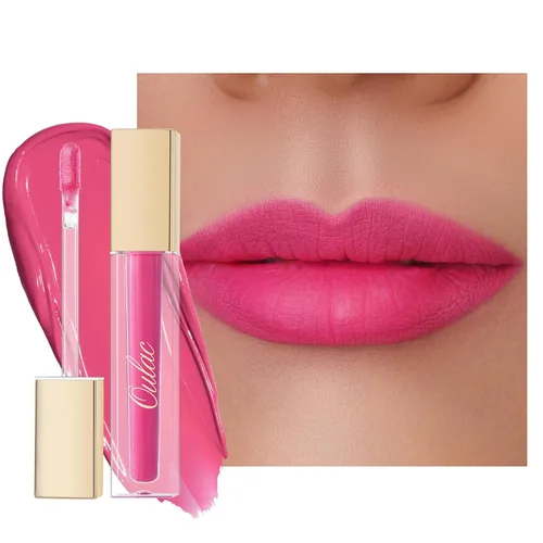 Miniatura 15 de Oulac Lápiz labial rojo líquido mate para mujer, lápiz labial de larga duración, impermeable, sin transferencia, fórmula cremosa de alta 【M08 1000