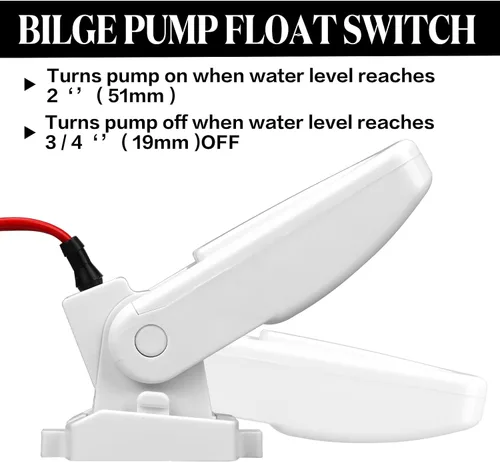 Miniatura 3 de Landhoow Interruptor de flotador automático de bomba de sentina para barco, interruptor de flotador de sentina de 12 V, 24 V, 32 V, sellos