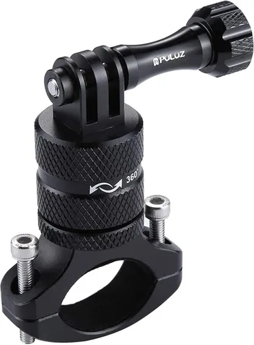 PULUZ Soporte de manubrio para cámara de bicicleta para GoPro Hero 12/11/10/9/8/7/6, Clip de montaje para bicicleta y motocicleta, soporte de