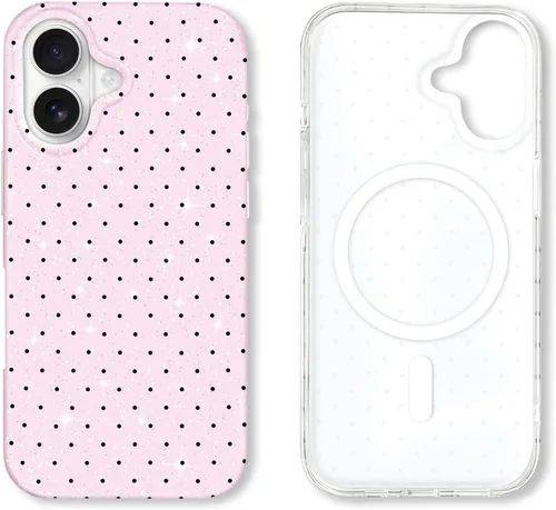 Miniatura 156 de Hython Funda para iPhone Air, diseño estético de lunares lindos, funda simple de 6.5 pulgadas, delgada, antiarañazos, parachoques de TPU suave, a