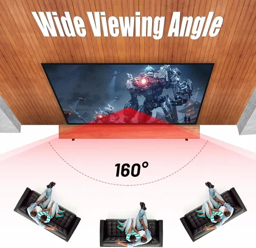 Miniatura 7 de Pantalla de proyector portátil para interiores y exteriores, 16:9/plegable/antiarrugas, 1.1 ganancia/visión de 160°/lavable con ganchos para uñas