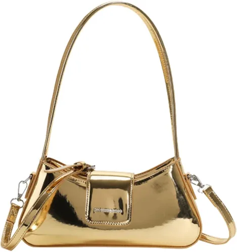 Hobo Bag - Bolso de noche para mujer, bolso de mano Y2k plateado brillante, bolso de hombro, bolso de mano, bolso cruzado para fiesta, 2024