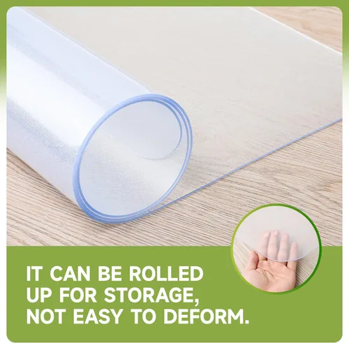 Miniatura 8 de SOONAN Tapete para silla para suelos de madera dura, 36 x 48 pulgadas, tapete transparente para silla de escritorio de oficina, 0.08 pulgadas