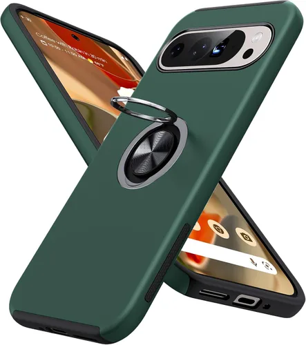 Miniatura 13 de JAME Funda para Google Pixel 7 Pro, Funda de Ajuste Delgado para Pixel 7 Pro con Soporte de Anillo Kickstand