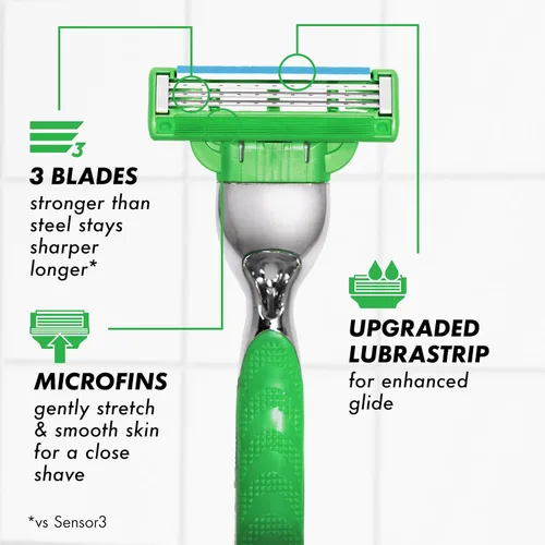 Miniatura 14 de Gillette Mach3 Sensitive - Recambios de cuchillas de afeitar para hombre, 20 unidades, diseñadas para pieles sensibles