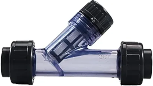 Miniatura 6 de TOMEX Colador Y de 3/4 '' - Filtro en Y de sedimento UPVC transparente, True Union, 20 Mesh, NPT hembra [NPT 3/4 pulgadas]