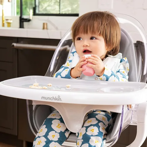 Miniatura 3 de Munchkin Taza de entrenamiento para sorber, taza pequeña de silicona abierta para bebés y niños pequeños de 4 meses de edad en adelante, 2 onzas