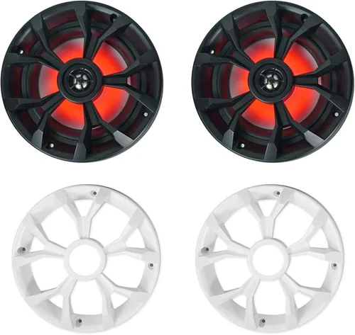 Miniatura 3 de Rockville Pair RKL65MBW - Altavoces marinos de 2 vías de 6.5 pulgadas con luces LED 4-Ohm, 350W Peak/85W RMS per Speaker, 35-20kHz Range, 90dB