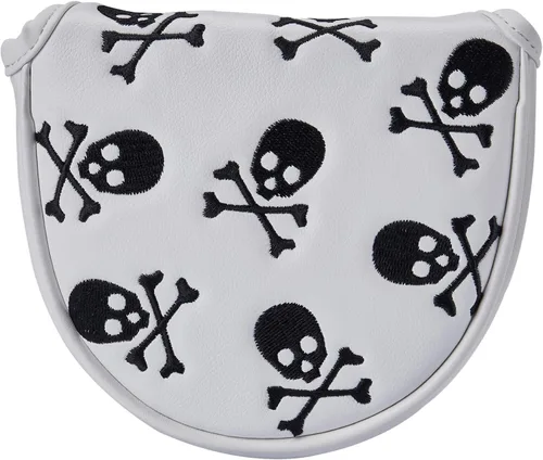 Miniatura 8 de Golf Club Skull Skeleton Mallet Putter Cover Magnetic Closure PU Leather Headcover