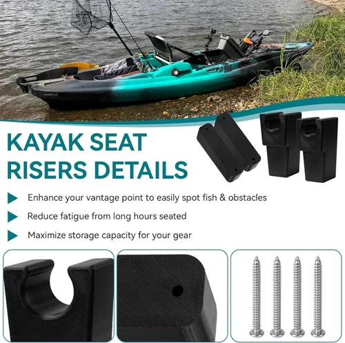Miniatura 5 de Zephyr's Market - Elevadores de asiento de kayak compatibles con Kayaks Lifetime Tamarack Pro, Kenai Pro y Teton Angler Kayaks