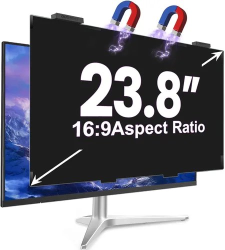 Miniatura 9 de [Paquete de 2] Pantalla de privacidad HD para computadora de 24 pulgadas, pantalla de privacidad mejorada para pantalla ancha 16:9 extraíble