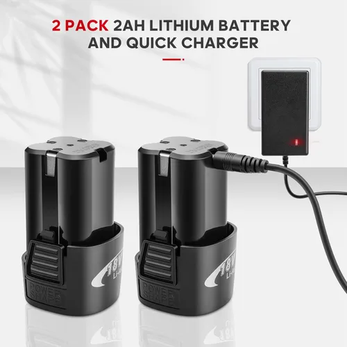 Miniatura 6 de FAHKNS Llave de trinquete inalámbrica extendida de 18 V, juego de llaves eléctricas 3/8 de 45 ft-lbs (60 N.m) 400 RPM de potencia, 2