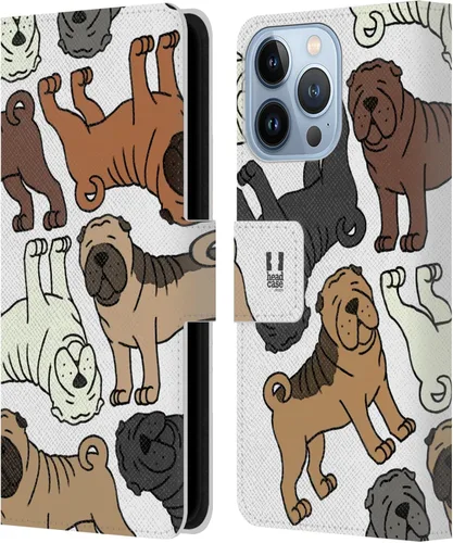 Miniatura 7 de Head Case Designs Airedale Terrier Dog Breed Patterns 4 Leather Wallet Case Compatible with Apple iPhone 13 Pro