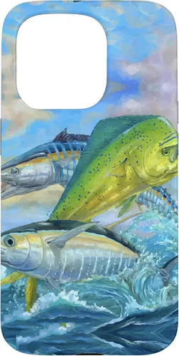 Miniatura 13 de iPhone 13 lindo Mahi Mahi verde pesca atún caso