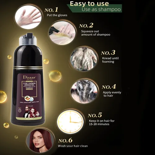 Miniatura 4 de DISAAR Beauty - Cubierta de champú color gris y blanco, de larga duración, 13.5 fl oz/13.53 fl.oz (rojo burdeos)