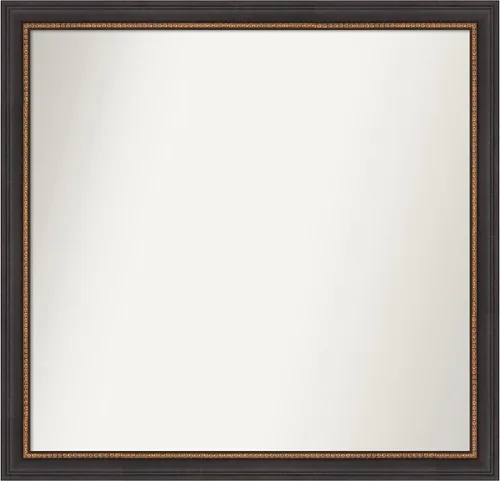 Miniatura 142 de Amanti Art Espejo de baño negro para sobre el fregadero, 23 x 23 pulgadas, espejo cuadrado negro Ashton, marco de madera tradicional mediano, se