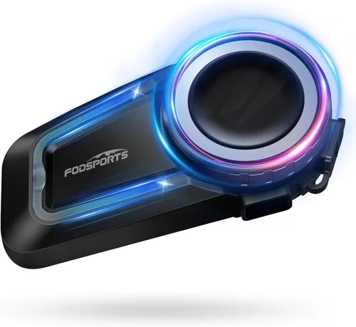 Miniatura 10 de Fodsports FX4 Pro - Auriculares Bluetooth para motocicleta, intercomunicador de motocicleta para 4 riders, sistema de comunicación de casco