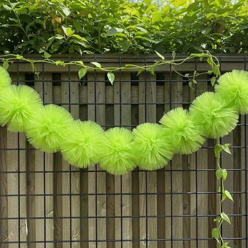 Miniatura 3 de Rollos de tela de tul verde ácido de 6 pulgadas por 100 yardas (300 pies) Cinta de tul para tutú, falda, envoltorio de regalo, decoración de boda