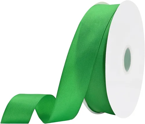 Miniatura 44 de Cinta blanca de grogrén de 1-1/2 pulgadas x 50 yardas para envolver regalos, muy adecuada para decoración de bodas, ramos, manualidades, costura