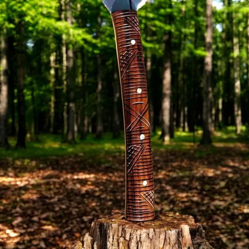 Miniatura 3 de 25 "acero D2 caza Bowie Machete cuchillo Full Tang HRC-56-58 Razor Sharp Serration con espuma