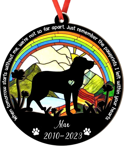 Miniatura 114 de Adorno personalizado para atrapasoles de sabueso afgano, adorno de Navidad de sabueso afgano, regalo para perro amante, sabueso afgano conmemorativo
