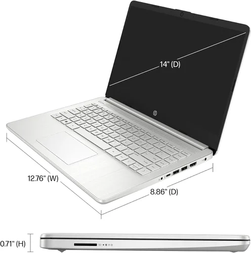 Miniatura 8 de HP 14 portátiles (antirreflejos de 14 pulgadas, Intel Celeron N4120, 8 GB de RAM, 128 GB eMMC + tarjeta SD IST de 128 GB) para el hogar