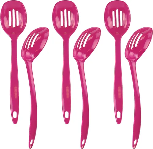 Miniatura 12 de Reston Lloyd Cuchara ranurada de melamina utensilio de cocina de alta calidad con mango ergonómico resistente al calor, plástico duradero sin BPA
