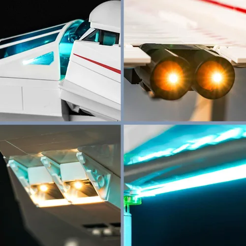 Miniatura 5 de BrickBling Kit de luces LED compatible con Lego Concorde, kit de luces creativas compatible con Lego 10318 - No incluye
