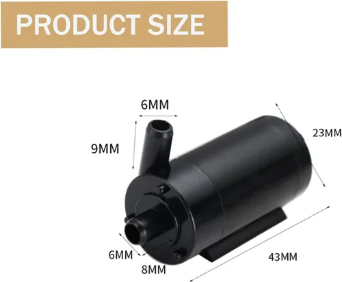 Miniatura 4 de Mini bomba de agua micro sumergible USB de 3 a 5 V CC, pequeña bomba de acuario para pecera, acuarios, fuente de estanque, jardín hidropónico (negro)