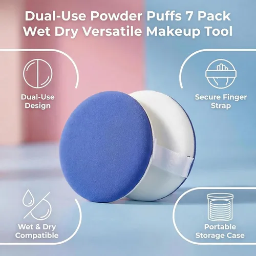 Miniatura 3 de Cojín de aire húmedo y seco de doble uso BB CC crema esponja base de maquillaje licuadora de maquillaje esponja de belleza impecable para cremas