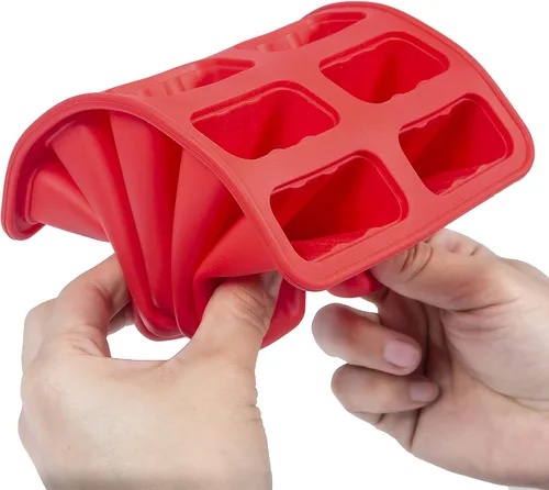 Miniatura 3 de Moldes de paletas de silicona, 10 moldes para paletas de hielo, sin BPA, fácil liberación (10 cavidades, rojo)