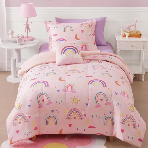 Miniatura 24 de Juego de edredón para niños Kaleido Space tamaño individual para niños, juego de ropa de cama para niños con luz en la oscuridad para jugadores, 1