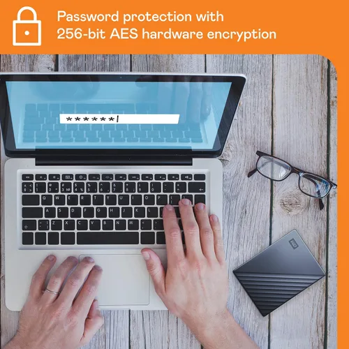 Miniatura 2 de WD 5TB My Passport Ultra, Azul, Disco duro externo portátil, software de respaldo con defensa contra ransomware y protección con contraseña, USB-C