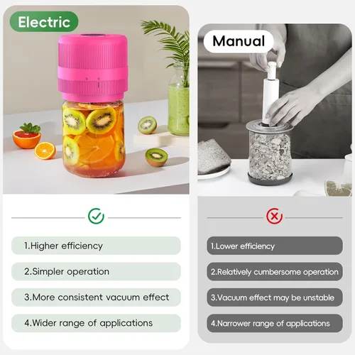 Miniatura 5 de Kit de Sellador al Vacío para Frascos Mason, Sellador Eléctrico para Tapas Mason de Boca Ancha y Regular, Sellador al Vacío para Frascos Mason