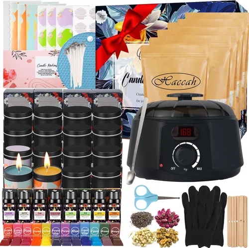 Miniatura 10 de Kit completo de fabricación de velas con fundidor de cera, suministros para hacer velas, kits de manualidades y manualidades para principiantes