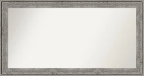 Miniatura 336 de Amanti Art Espejo de pared personalizado no biselado (24.5 x 24.5 pulgadas), marco gris marrón alta, varios tamaños personalizados, espejo de baño