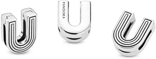 Miniatura 3 de PANDORA REFLEXIONS - Dije de plata de ley 925 con inicial de letra, Metal