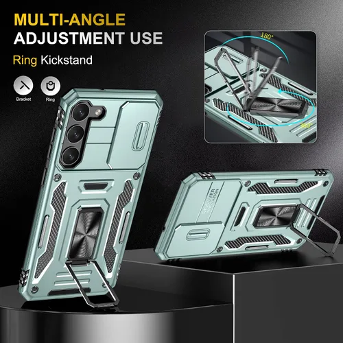 Miniatura 4 de ANGELAS - Funda a prueba de golpes para Samsung Galaxy S23 Plus, parachoques de silicona TPU con protección anticaídas, cubierta deslizante