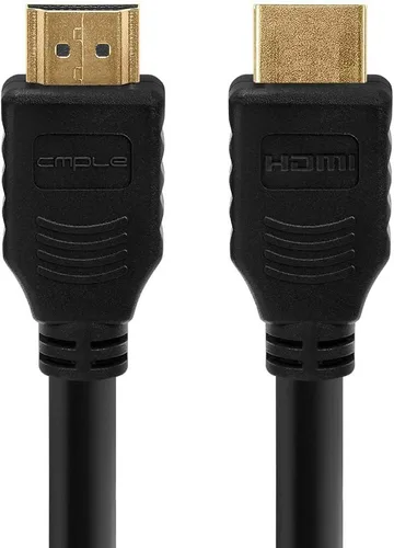 Cmple - Cable HDMI de alta velocidad HDTV Ultra-HD (UHD) 3D, 4K @60Hz, 18Gbps 28AWG HDMI Cable de retorno de audio de 15 pies, negro