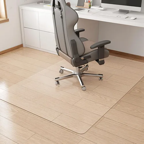 KMAT Alfombrilla para Silla de Oficina, Alfombrillas de Suelo de Madera Dura y Azulejo de Fácil Deslizamiento, Alfombrilla Transparente para Silla