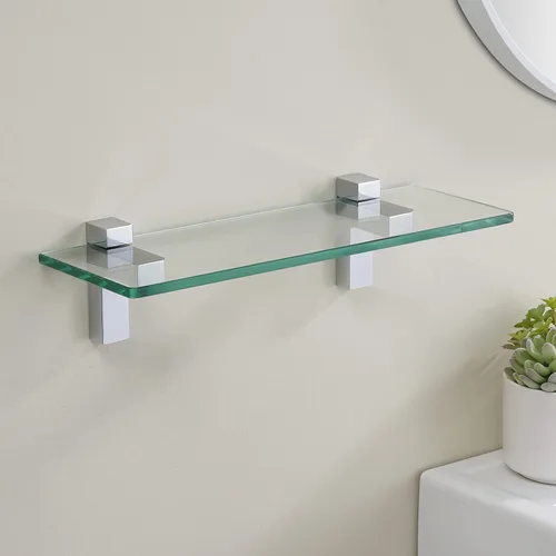Miniatura 8 de KES BGS3201S35 - Estante de vidrio templado para baño, 14 pulgadas, 0.315 in de grosor, montaje en pared rectangular, soporte de cromo pulido