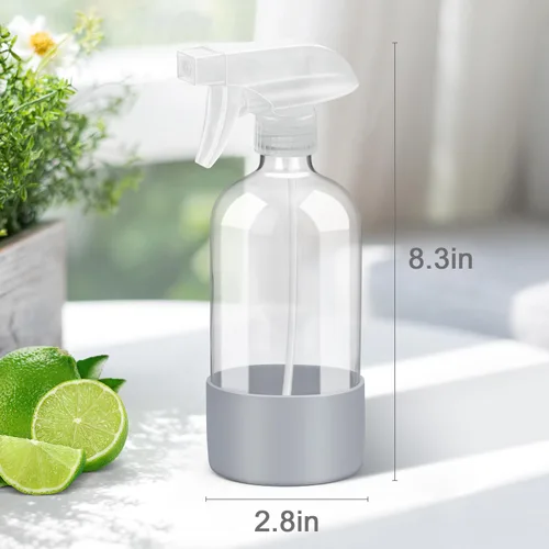 Miniatura 4 de Rionisor Botellas de Spray de Vidrio con Protección de Funda de Silicona, Recipientes Vacíos Recargables de 16 oz, Botellas de Spray Reutilizables