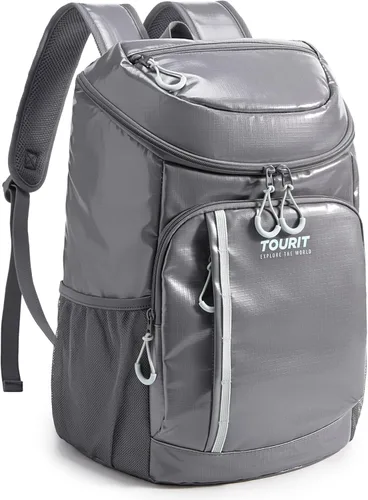 Miniatura 15 de TOURIT - Mochila de hielera térmica ligera a prueba de fugas para 30 latas, para hombres y mujeres gris (01-GREY)