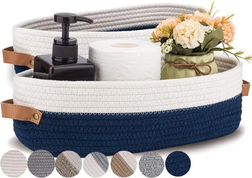 Miniatura 8 de Cesta para Inodoro, Cesta de Almacenamiento Tejida para la Parte Superior del Tanque del Inodoro, Decoración del Hogar Estilo Granja, Cestas