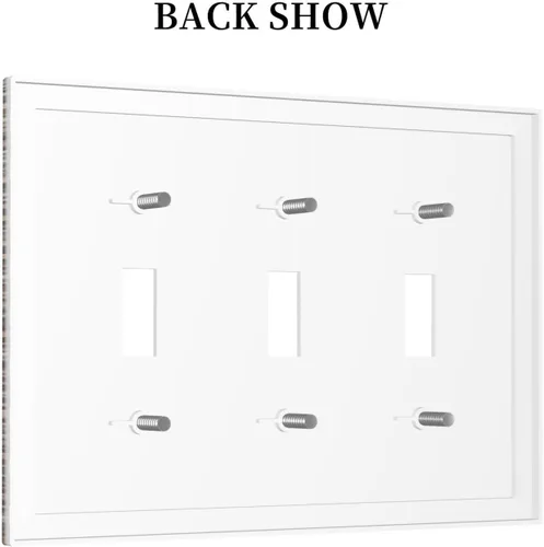 Miniatura 1282 de Placa Decorativa de Pared de Granja Rústica con Cuerno de Madera para Puerta de Granero 1 Banda Duplex Cubiertas de Toma Eléctrica Soltera