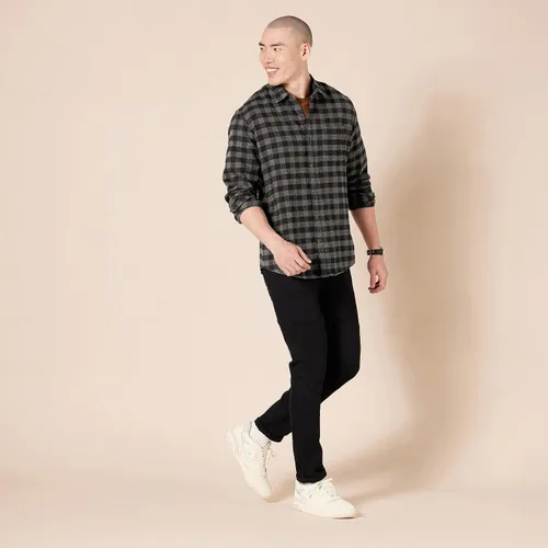 Miniatura 5 de Tienda Essentials Camisa de franela de manga larga para hombre (disponible en tallas grandes y altas)